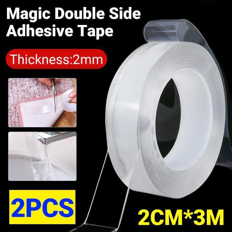 20mm Reusable Double Side Nano Tape Trackless Clear Adhesive Invisible Anti-Slip
