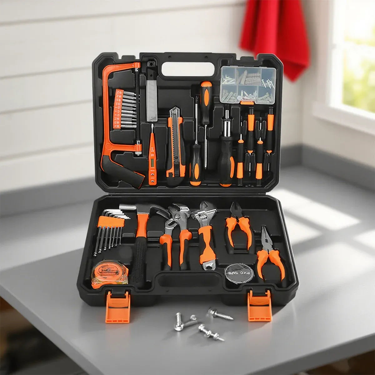Home Hardware Tool Set Large 105-Piece Emergency Repair Kit Maintenance Tools