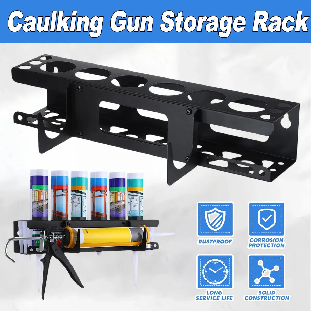 Sealant Loading Tool Holder Durable Space-Saving Storage Rack for Caulk Tubes