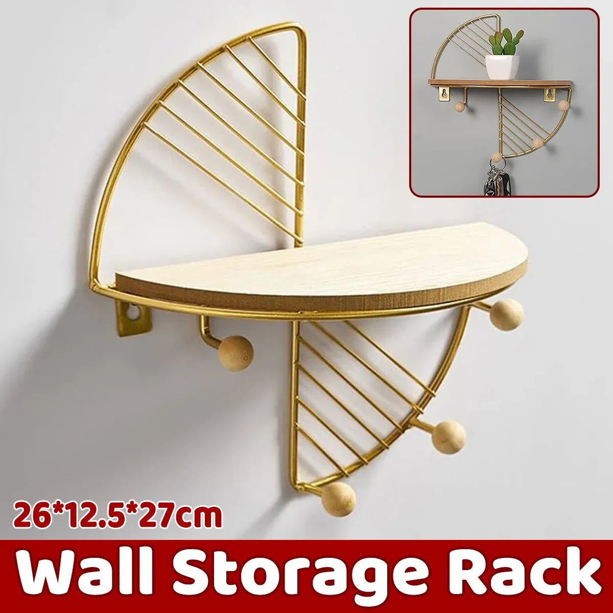 Wall Mounted Storage Rack Metal Shelf Easy Installation Durable Space Saving