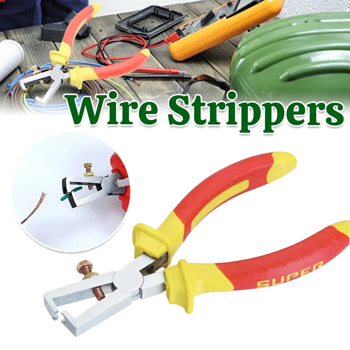 Wire Stripping Pliers Provide Comfortable Grip and Effortless Cutting Durable