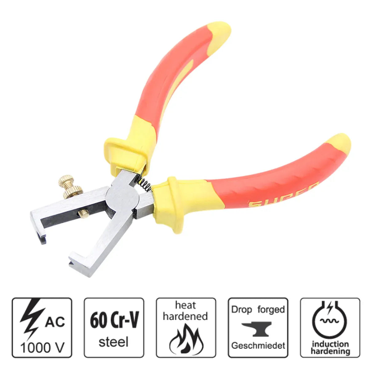 Wire Stripping Pliers Provide Comfortable Grip and Effortless Cutting Durable
