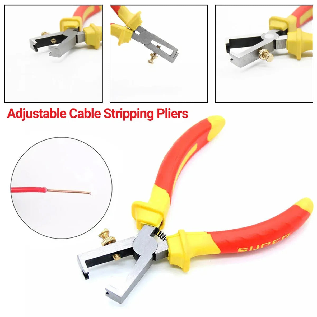 Wire Stripping Pliers Provide Comfortable Grip and Effortless Cutting Durable