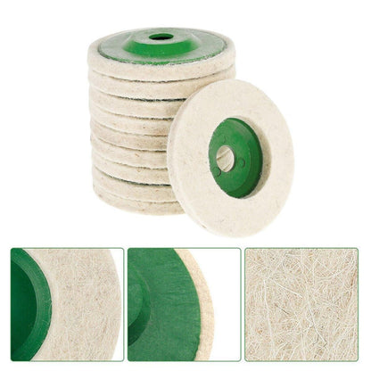 Wool Felt Polishing Wheels for Angle Grinder 98 x 8 x 16 mm, 10 Pack