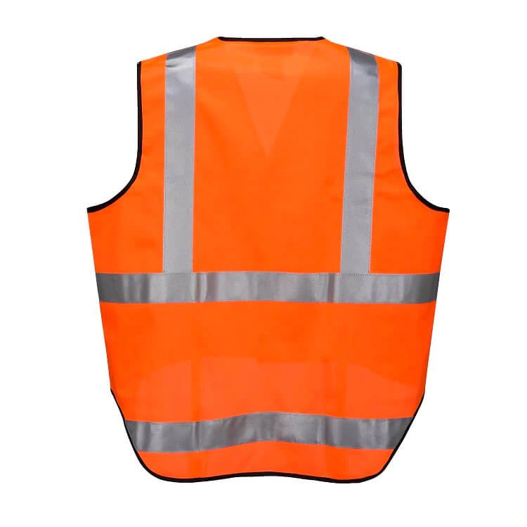 HUSKI Hi Vis Patrol Vest 3M Reflective Tape Safety Workwear High Visibility - Orange