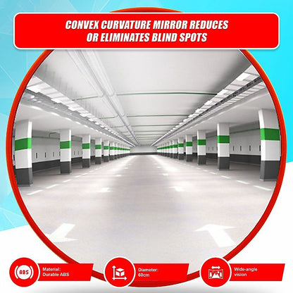 60cm Wide Angle Security Curved Convex Road Safety Mirror Traffic Driveway