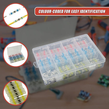 250PCS Waterproof Solder Seal Sleeve Heat Shrink Butt Wire Connectors Terminals