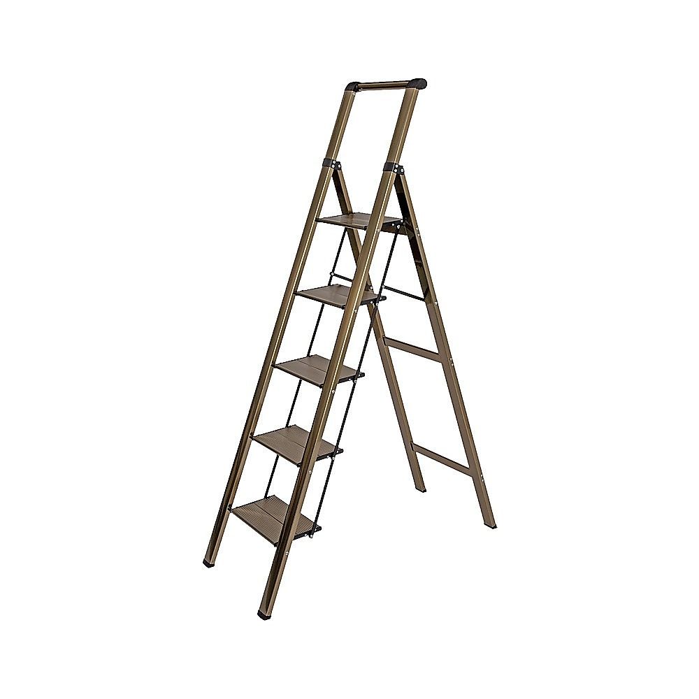 5 Step Ladder – Foldable Lightweight Aluminium with Anti-Slip Pedals