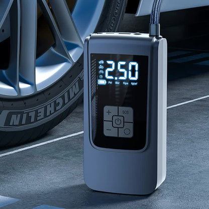 Portable Digital Tire Inflator Pump with LCD Display, Cigarette Lighter Charging, and 150 PSI Max Pressure