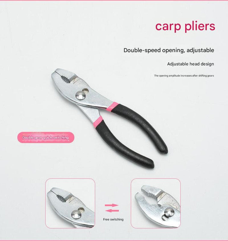 39-Piece Home Tool Kit - Pink Carbon Steel Hardware Set