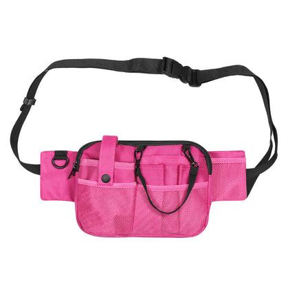 Pink Nurse Utility Belt Bag - Multi-Pocket Medical Organizer Waist Pack for Tools & Essentials