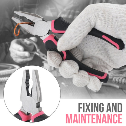 Pink 42 Piece Home Tool Set with 4V Cordless Electric Screwdriver Kit for DIY Repairs and General Household Maintenance Portable Storage Case