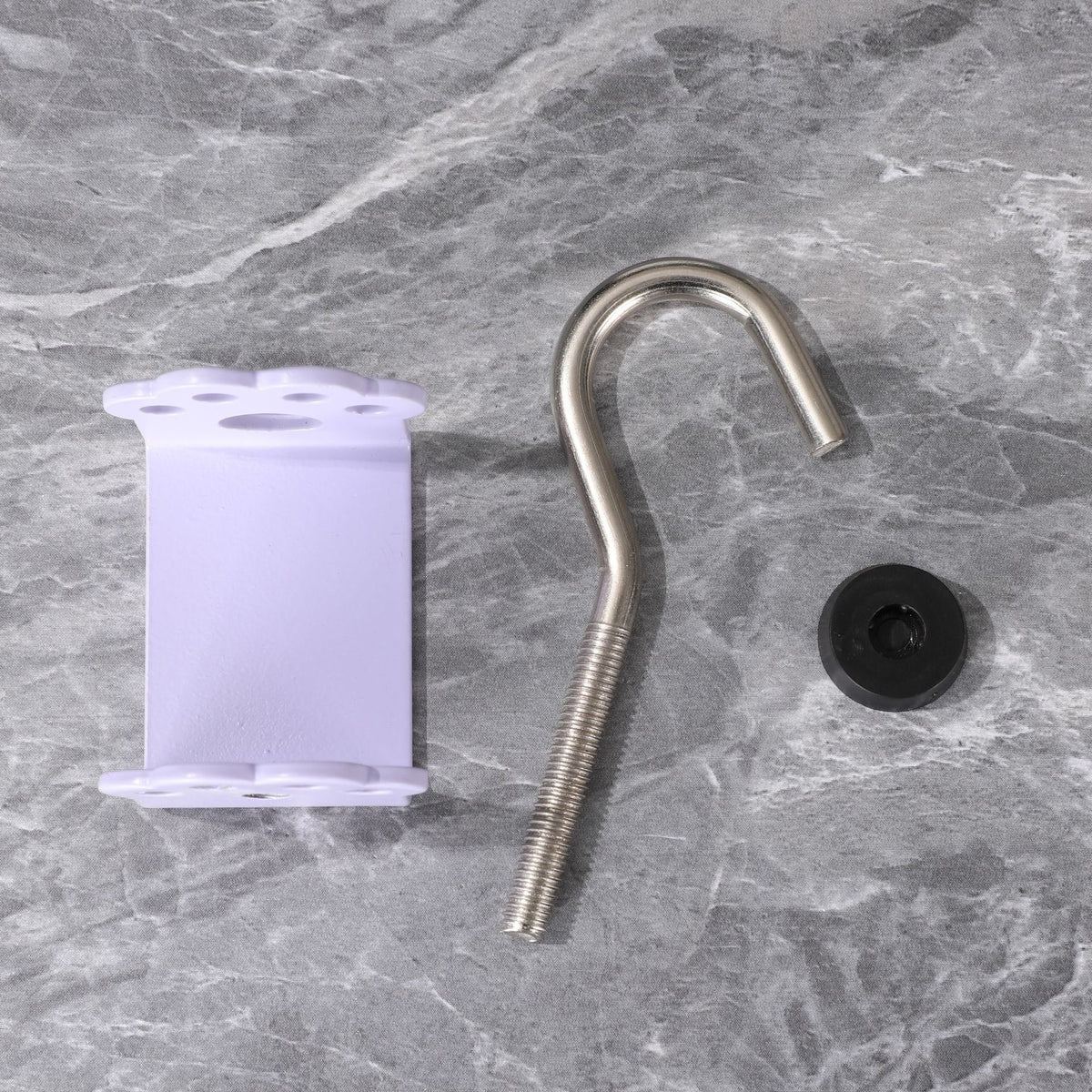 Macaron Paw Table Side Hook 2-Piece Set Adjustable Desk Hanging Clamp No-Drill Portable Bag Hook White