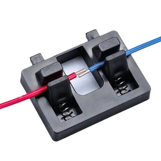 Welding Wire Holder Clips 3 Pack - Double Slot Spring Loaded Soldering Wire Fixing Clamps, Nonslip Welding Assistance for DIY Electrical Repairs