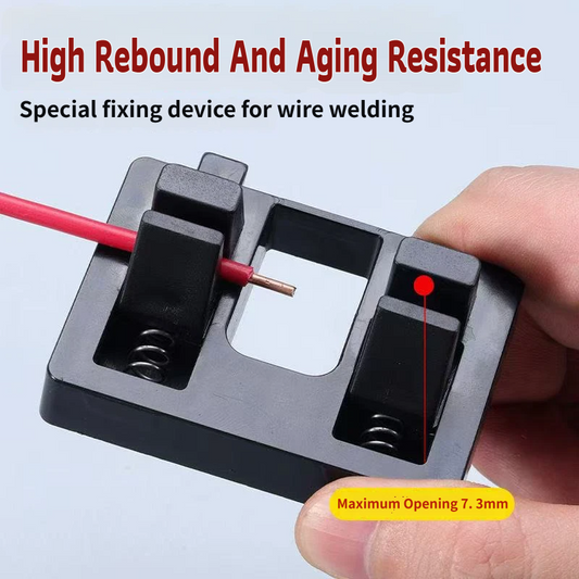 Welding Wire Holder Clips 3 Pack - Double Slot Spring Loaded Soldering Wire Fixing Clamps, Nonslip Welding Assistance for DIY Electrical Repairs