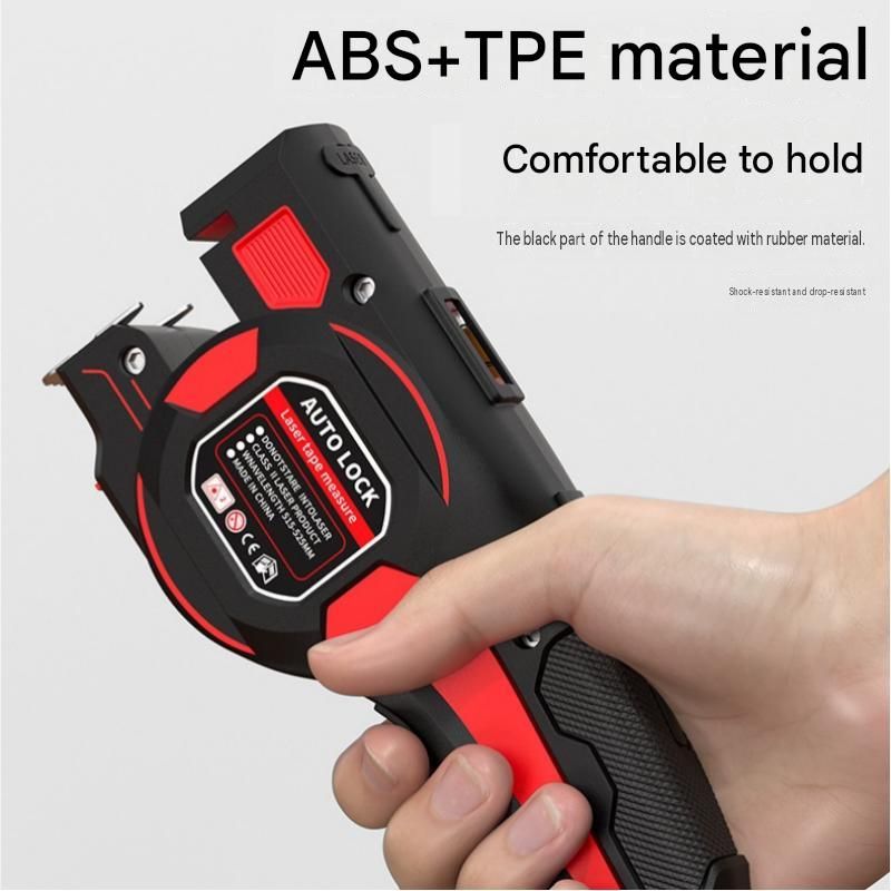 5M 3-in-1 Laser Tape Measure with Dual Laser Levels and Rechargeable Battery - 25mm Self-Locking Steel Blade, High Precision Digital Ranging Tool for Construction and Renovation
