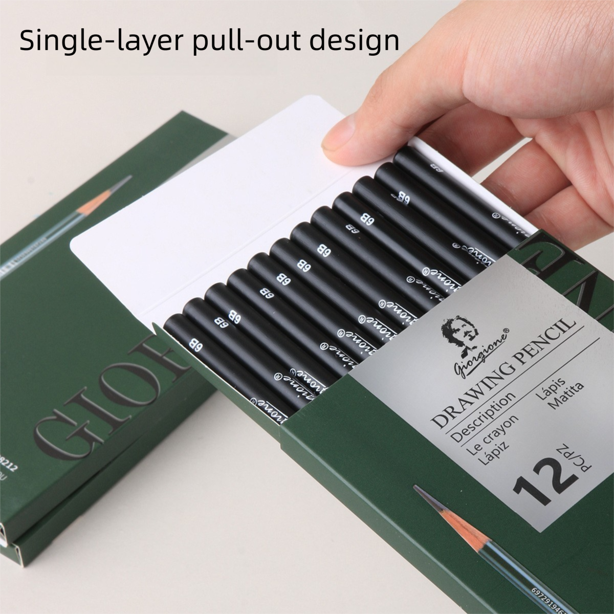 12-Pack HB Graphite Sketching Pencils - Drawing Pencils for Fine Lines, Technical Drawing, Drafting, Sketching and Everyday Writing