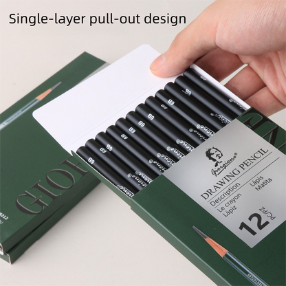 12-Pack HB Graphite Sketching Pencils - Drawing Pencils for Fine Lines, Technical Drawing, Drafting, Sketching and Everyday Writing