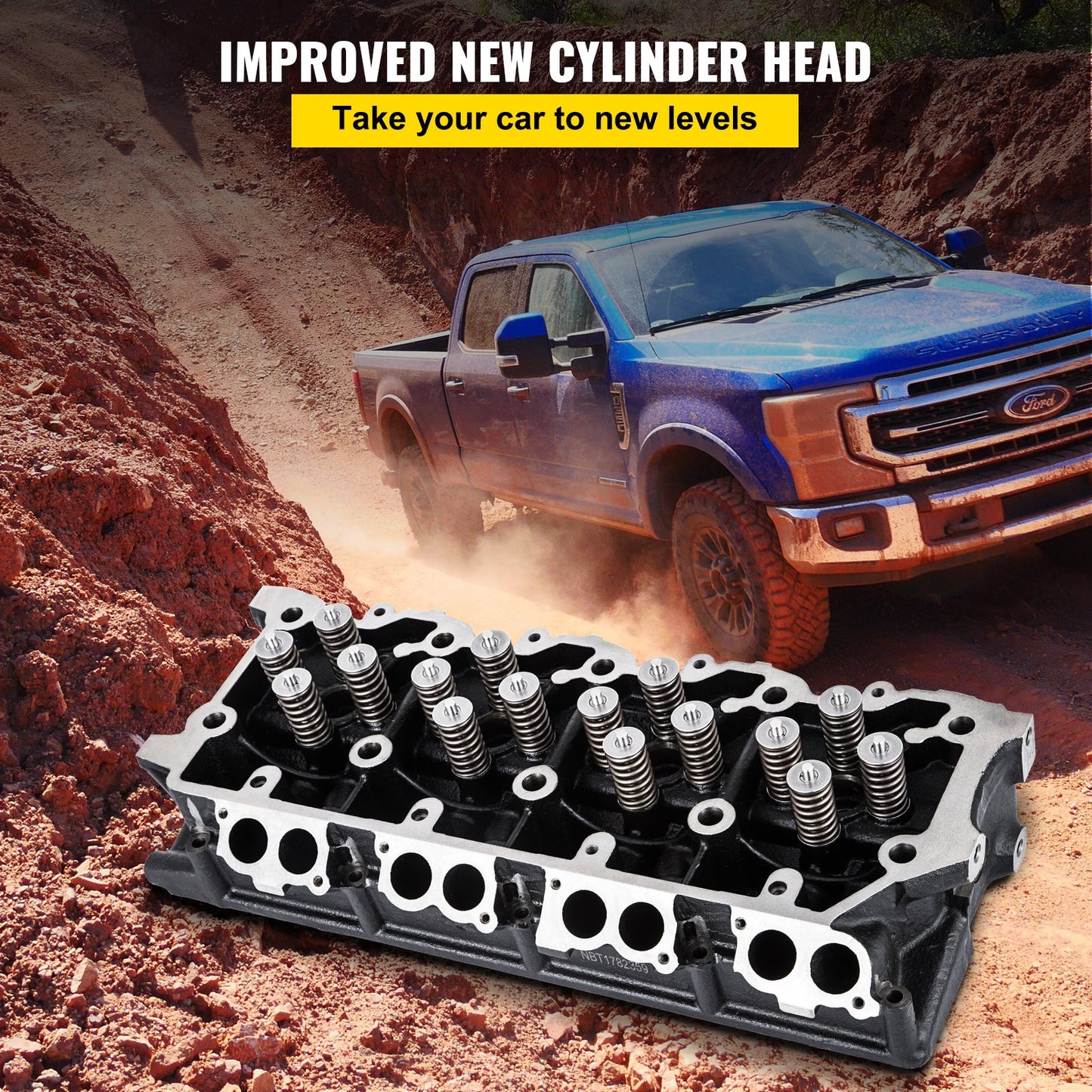 Replacement for 6.0L Cylinder Head 18MM Power Stroke Bare F-Series Cylinder Head 1843080C3