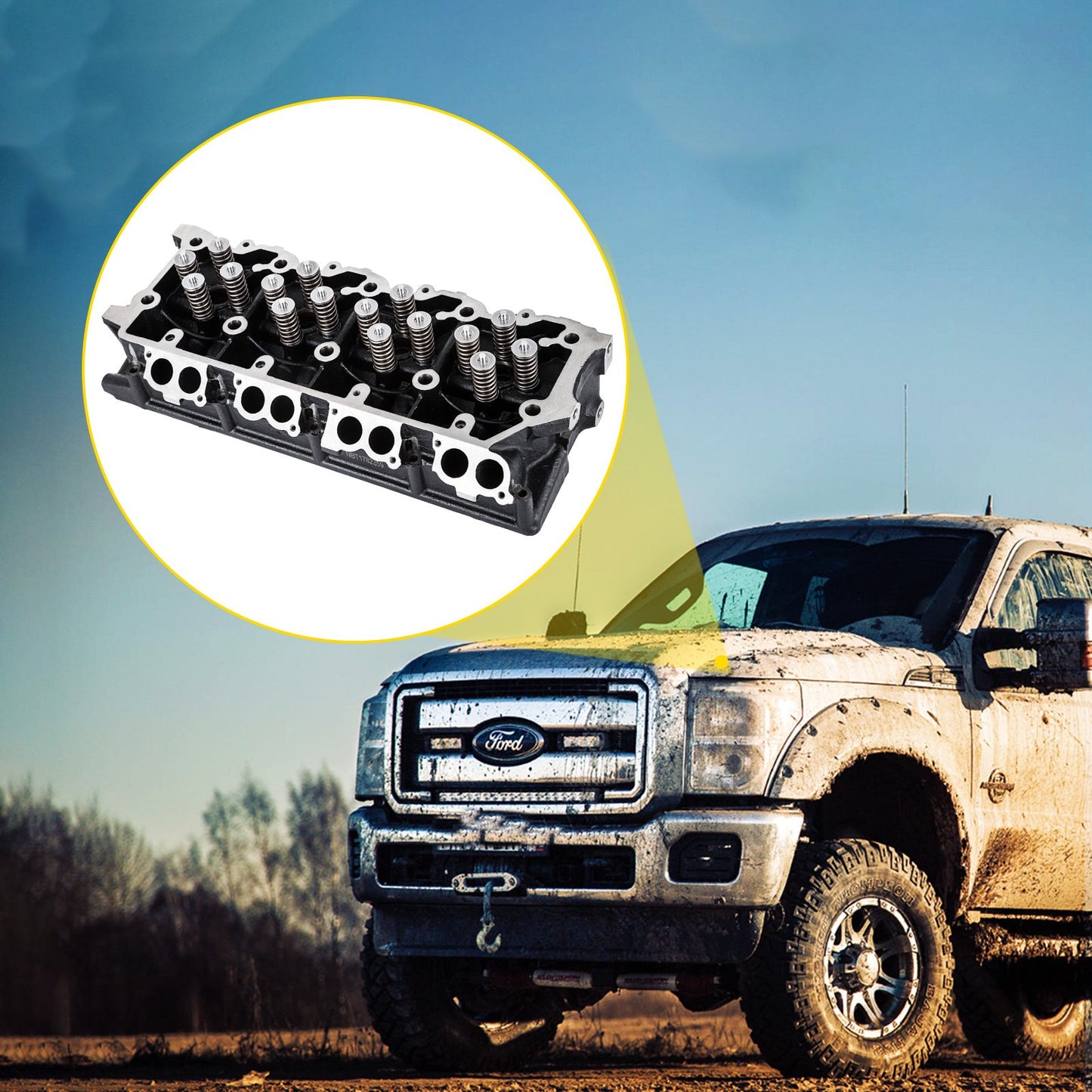 Replacement for 6.0L Cylinder Head 18MM Power Stroke Bare F-Series Cylinder Head 1843080C3