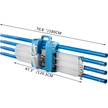 VEVOR Bull Float Magnesium Concrete Float 48 x 8" Round End Concrete Float Tool Cement Tool Bull Concrete Kit Bull Float with 4 Float Handle Bull Float Bracket Concrete Tools Finishing Bull Float