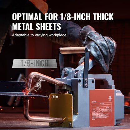 Portable Spot Welder, 1/8-inch Thick Spot Welder Machine with 8KVA Input Capacity, Handheld Welding Tip Gun Metal Sheet Spot Welding Machine for Carbon Steel, Aluminum Sheet