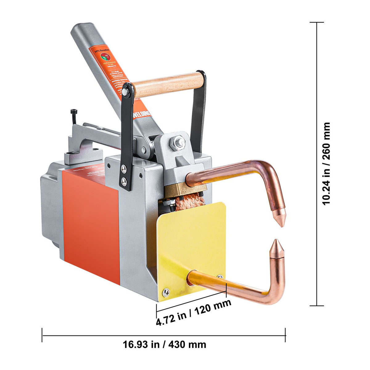 Portable Spot Welder, 1/8-inch Thick Spot Welder Machine with 8KVA Input Capacity, Handheld Welding Tip Gun Metal Sheet Spot Welding Machine for Carbon Steel, Aluminum Sheet
