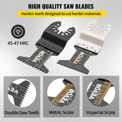 VEVOR Oscillating Multi Tool Saw Blades Multi Tool Blades 50PCS for Wood Metal