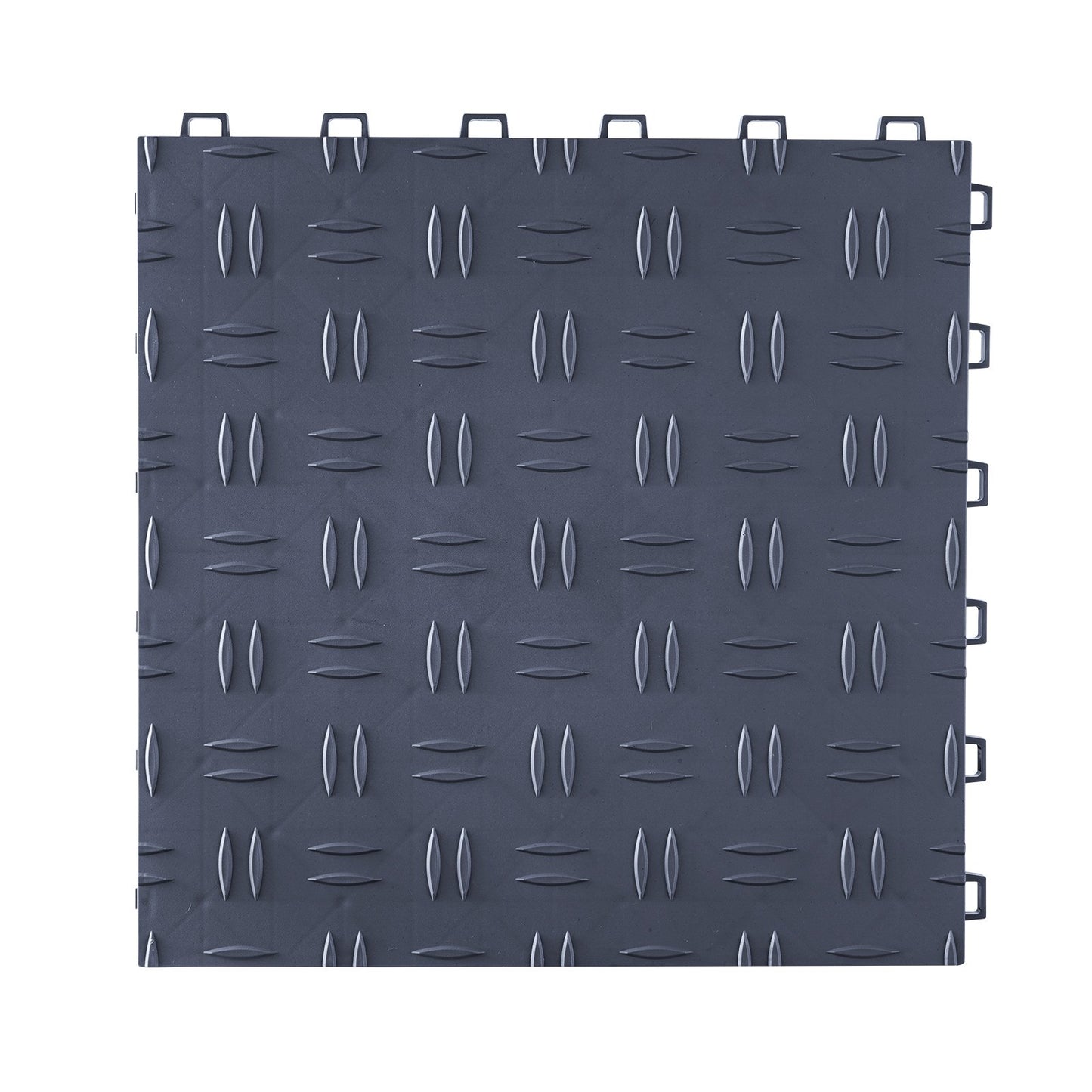 VEVOR Garage Tiles Interlocking, 12 x 12 x 0.53 inch 50 Pack Garage Floor Covering Tiles, Non-Slip Double-Sided Texture Garage Flooring Tiles, for Garages, Basements, Repair Shops, Graphite Gray