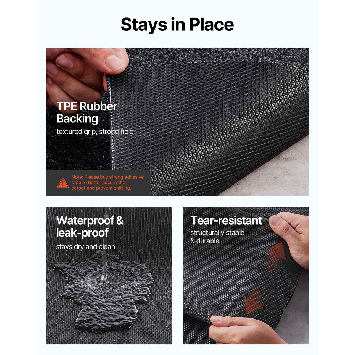 Waterproof Garage Floor Mat for Under Car, Non-slip 2 x 2.6 M Compact Size Heavy Duty Containment Mat, Protects Garage Floor from Water, Mud and Oil, For Garages,Greenhouses,Entrance