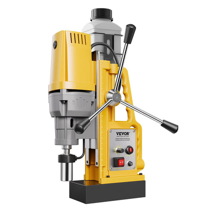 Magnetic Drill, 1400W Motor 2 in Boring Diameter, 2922 lbf Portable Electric Mag Drill Press, 0-750 RPM Variable Speed, Drilling Machine for Metal Surface, Industrial and Home Improvement