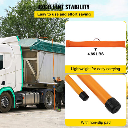 Load Height Measuring Stick, 15\' Sturdy Fiberglass Truck Height Stick with Adjustable Pole, Non-conductive Truck Height Measuring Stick with Carrying Bag, Height Stick for Trucks, Car Haulers