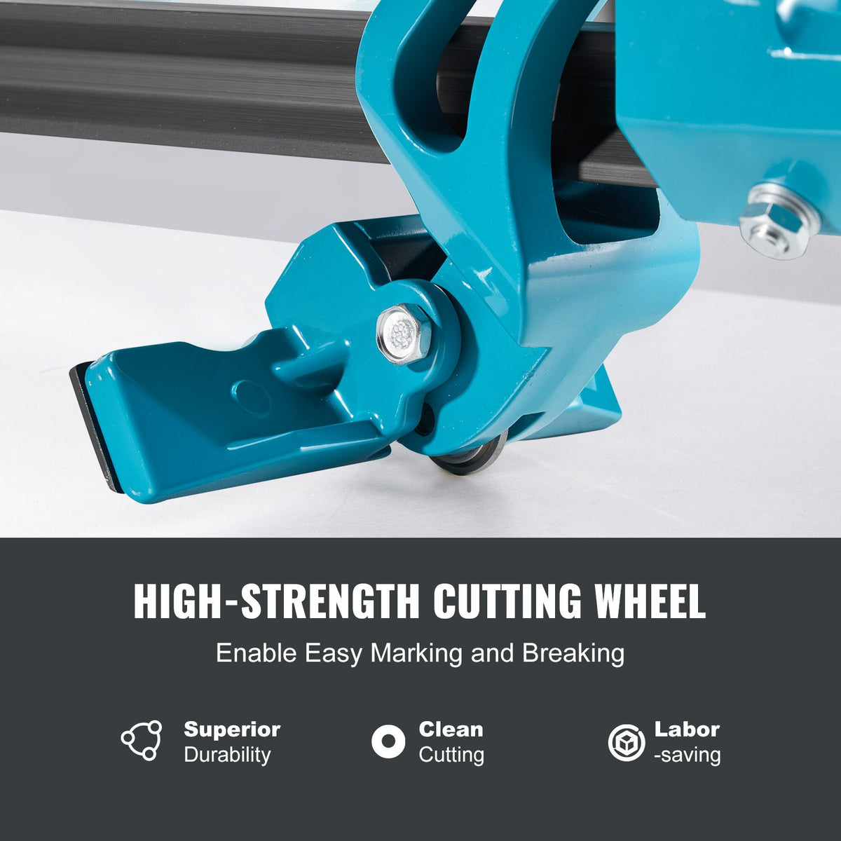 Manual Tile Cutter, 1200mm, Porcelain Ceramic Tile Cutter with Tungsten Carbide Cutting Wheel, Infrared Positioning, Anti-Skid Feet, Durable Rails for professional installers or beginners
