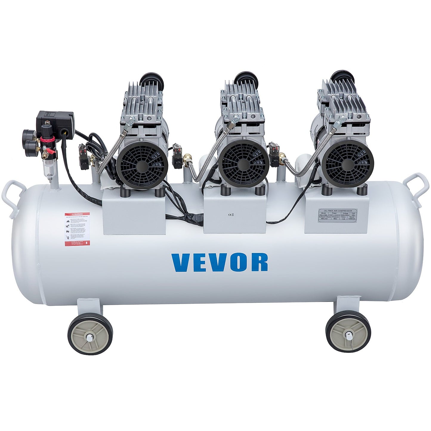 Oil Free Air Compressor Air Compressor Tank 100L 3HP Ultra Silent Inflator