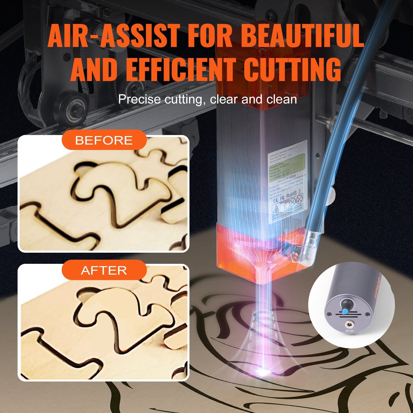 Laser Engraver, 10W Output Laser Engraving Machine, 15.7" x 15.7" Large Working Area, 10000mm/min Movement Speed, Compressed Spot with Eye Protection, Laser Cutter for Wood, Metal, Acrylic