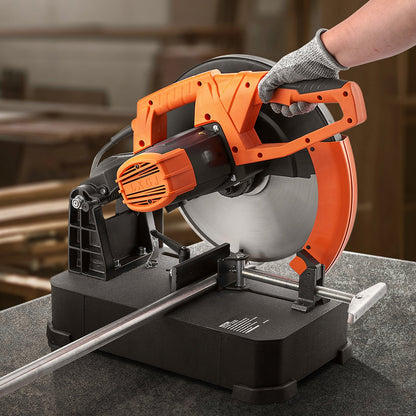 Chop Saw, 14"/355mm Blade Diameter Cut Off Saw, 2800W 1200RPM Steel Cutting Machine, Adjustable Dry Cut Chop Saw, Miter Saw for Cutting Metal Cold Cut Saw for Steel/Rebar/Iron/Aluminum