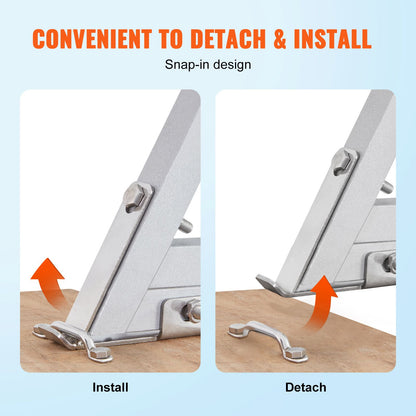 Dock Ladder, Removable 3 Steps, 159 kg Load Capacity, Aluminum Alloy Pontoon Boat Ladder with 101.6 mm Wide Step & Nonslip Rubber Mat, Easy to Install for Ship/Lake/Pool/Marine Boarding