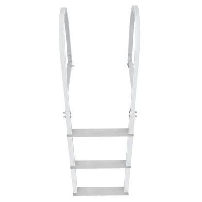 Dock Ladder, Removable 3 Steps, 227 kg Load Capacity, Aluminum Alloy Pontoon Boat Ladder with 7.9 cm Wide Step & Nonslip Rubber Mat, Easy to Install for Ship/Lake/Pool/Marine Boarding