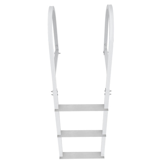Dock Ladder, Removable 3 Steps, 227 kg Load Capacity, Aluminum Alloy Pontoon Boat Ladder with 7.9 cm Wide Step & Nonslip Rubber Mat, Easy to Install for Ship/Lake/Pool/Marine Boarding