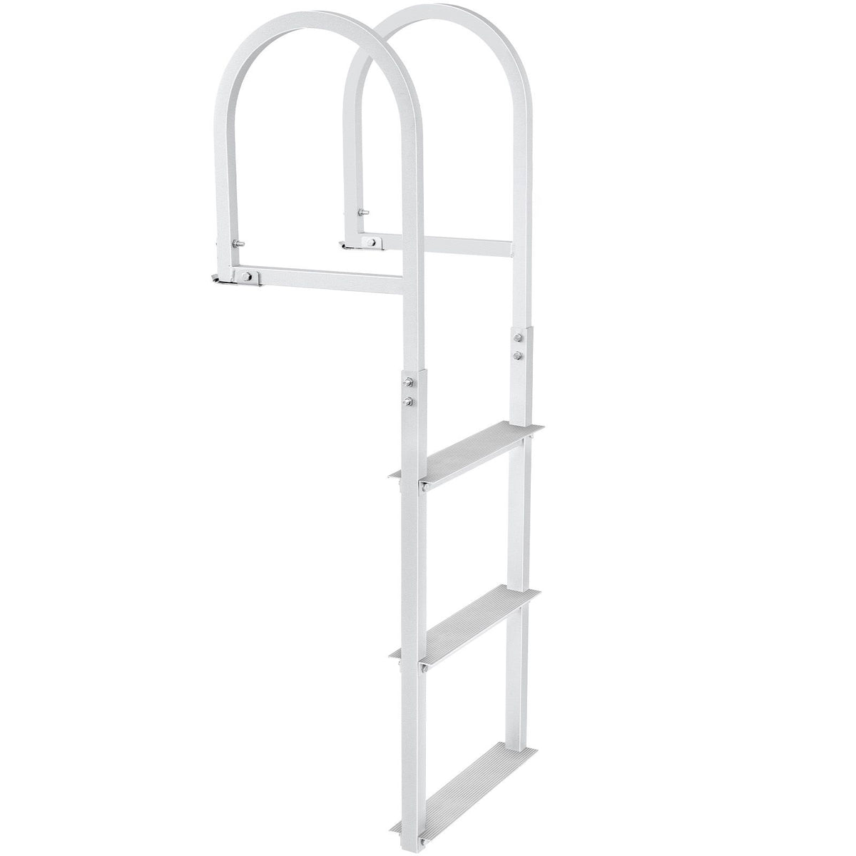 Dock Ladder, Removable 3 Steps, 227 kg Load Capacity, Aluminum Alloy Pontoon Boat Ladder with 7.9 cm Wide Step & Nonslip Rubber Mat, Easy to Install for Ship/Lake/Pool/Marine Boarding