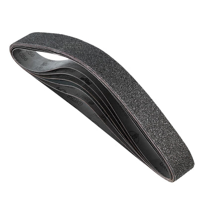 Sanding Belts, 50mm x 1066mm Belt Sander Sanding Belts, 6 PCS (Each of 36 40 60 80 100 120 Assorted Grits) Silicon Carbide for Knife Sharpening, Metalworking, Composites, Plastic Finishing