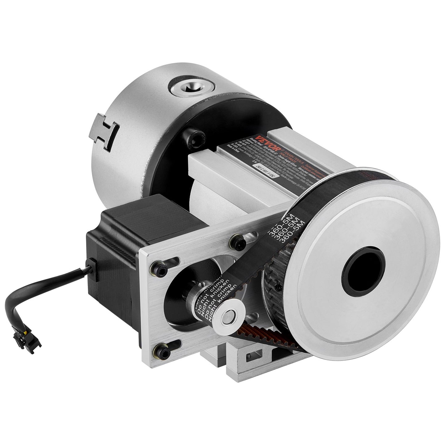 Dividing Head, K11-100mm 3-Jaw Chuck, CNC Router Milling Machine Rotational Axis 4th Axis A Axis Indexing Head, 65 mm Center Height MT2 Tailstock 6:1 Gear Ratio, Universal for Engraving