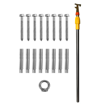 Attic Ladder Telescoping, 158.76kg Capacity, 100cm x 59.94cm,Multi-Purpose Aluminium Extension, Lightweight and Portable,Fits298.7cm-320.04cmCeilingHeights,Convenient Access to Your Attic Standa