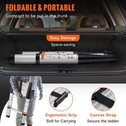 Telescoping Ladder Aluminum Extension Step 3.2 m Multi-purpose Portable