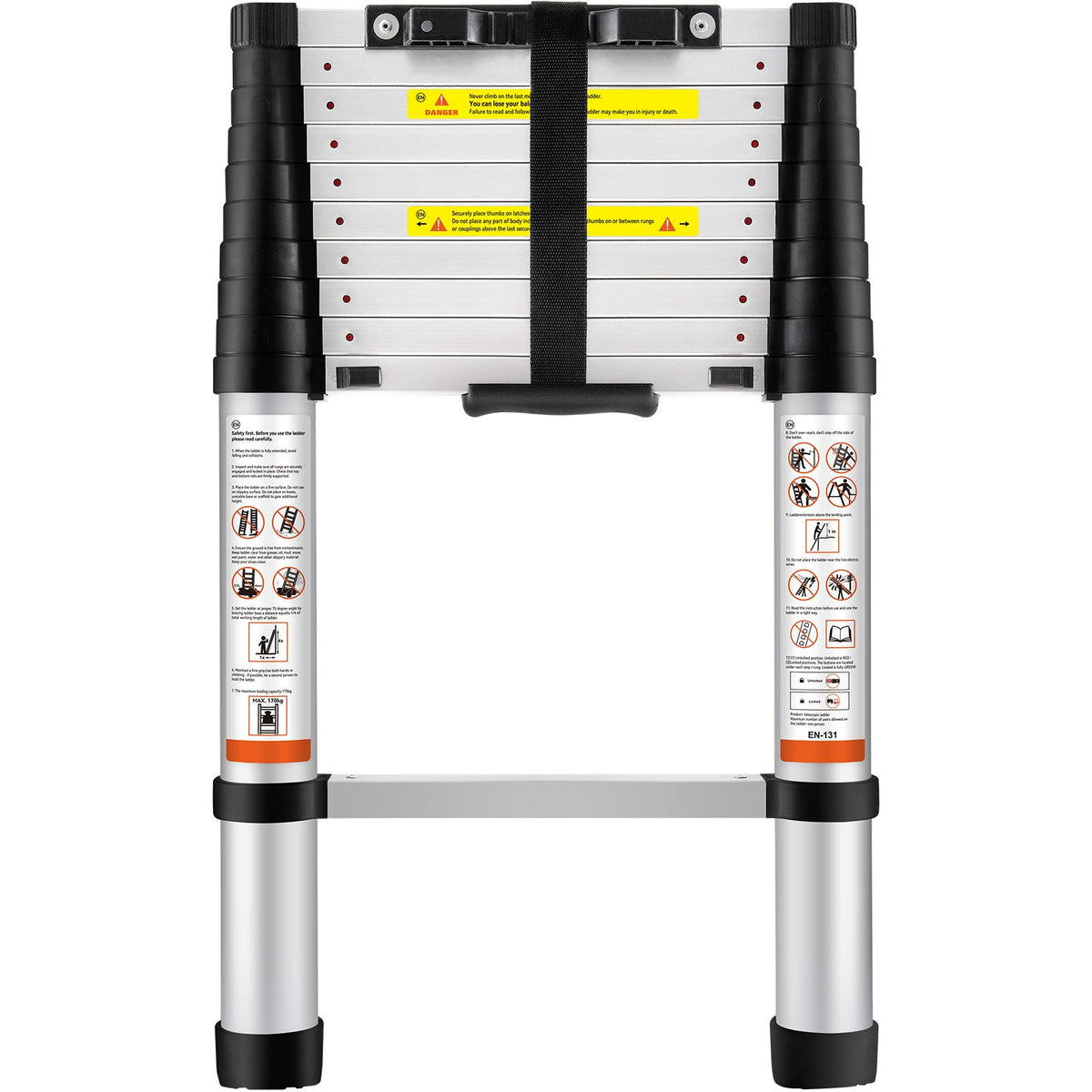 Telescoping Ladder Aluminum Extension Step 3.2 m Multi-purpose Portable