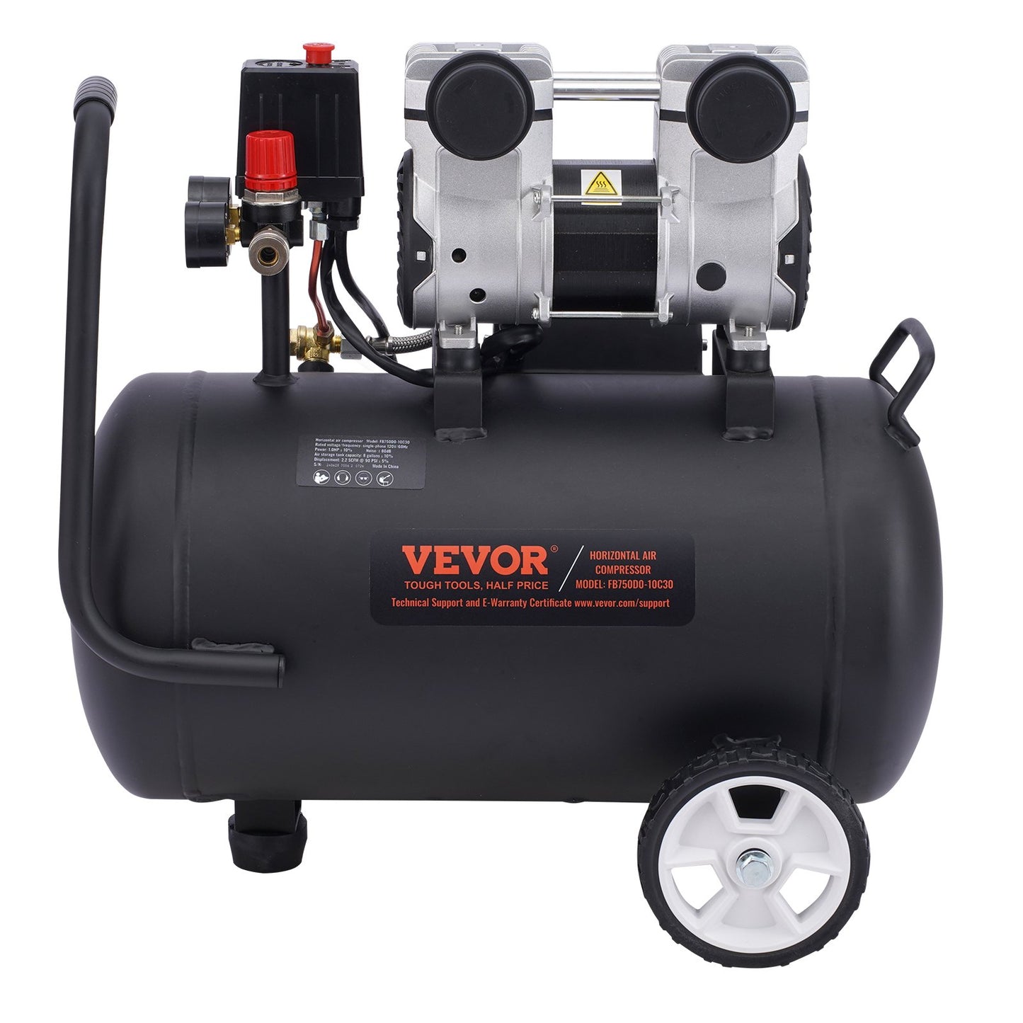 Air Compressor Compact Portable Oil Free Compressor 30L 90 PSI