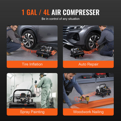 Air Compressor Compact Portable Oil Free Compressor 4L 7bar