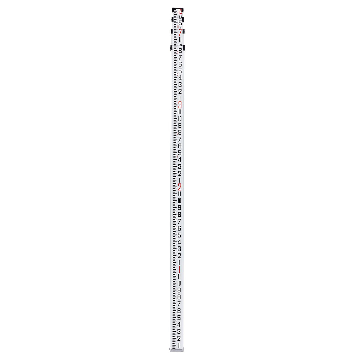 Aluminum Grade Rod, 14-Feet/8ths 4 Sections Telescopic Measuring Rod, Double-Sided Scale 1/8in Leveling Rod Stick, Aluminum Alloy Survey Rod w/ Bubble Level &Carrying Bag for Houses,Walls,Floors