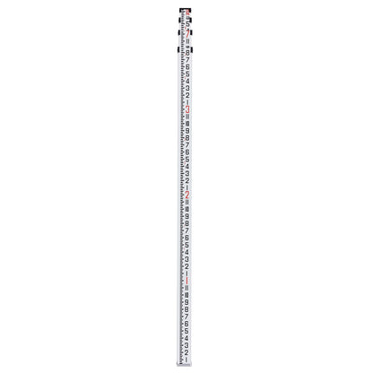 Aluminum Grade Rod, 14-Feet/8ths 4 Sections Telescopic Measuring Rod, Double-Sided Scale 1/8in Leveling Rod Stick, Aluminum Alloy Survey Rod w/ Bubble Level &Carrying Bag for Houses,Walls,Floors