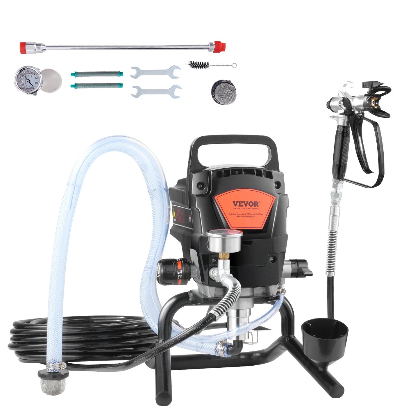 Stand Airless Paint Sprayer, 950W 3000PSI High Efficiency Electric Airless Sprayer, Fine And Even Painting Effect, Handheld Paint Sprayers for Home Interior and Exterior Furniture and Fences